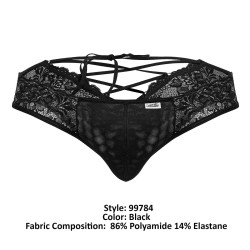 CandyMan Thong Dentelle Pothios Noir